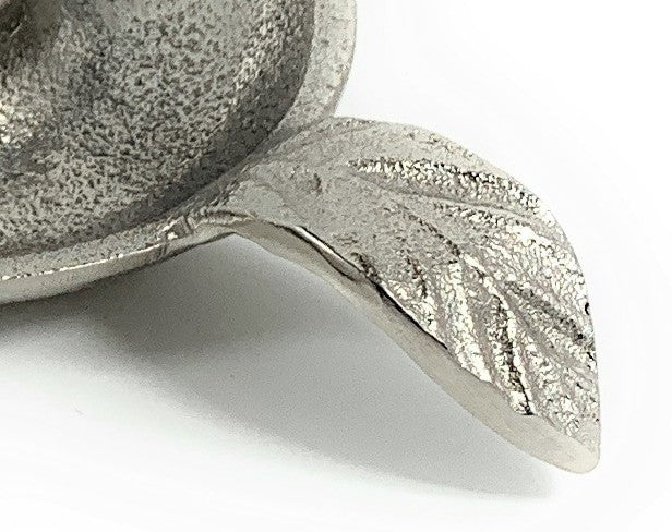 Antique Style Silver Dish Candlestick Holder - Set of 2
