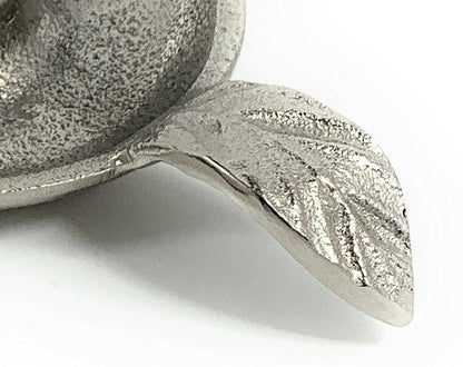 Antique Style Silver Dish Candlestick Holder - Set of 2