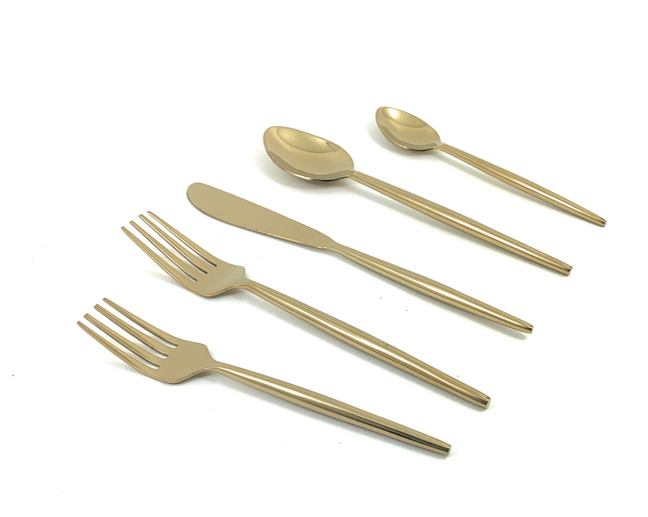 20 Piece Gold Flatware Set