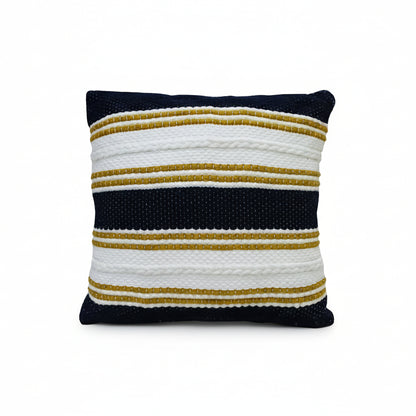 Honey and Navy Indoor/Outdoor Pillow - 18 x 18