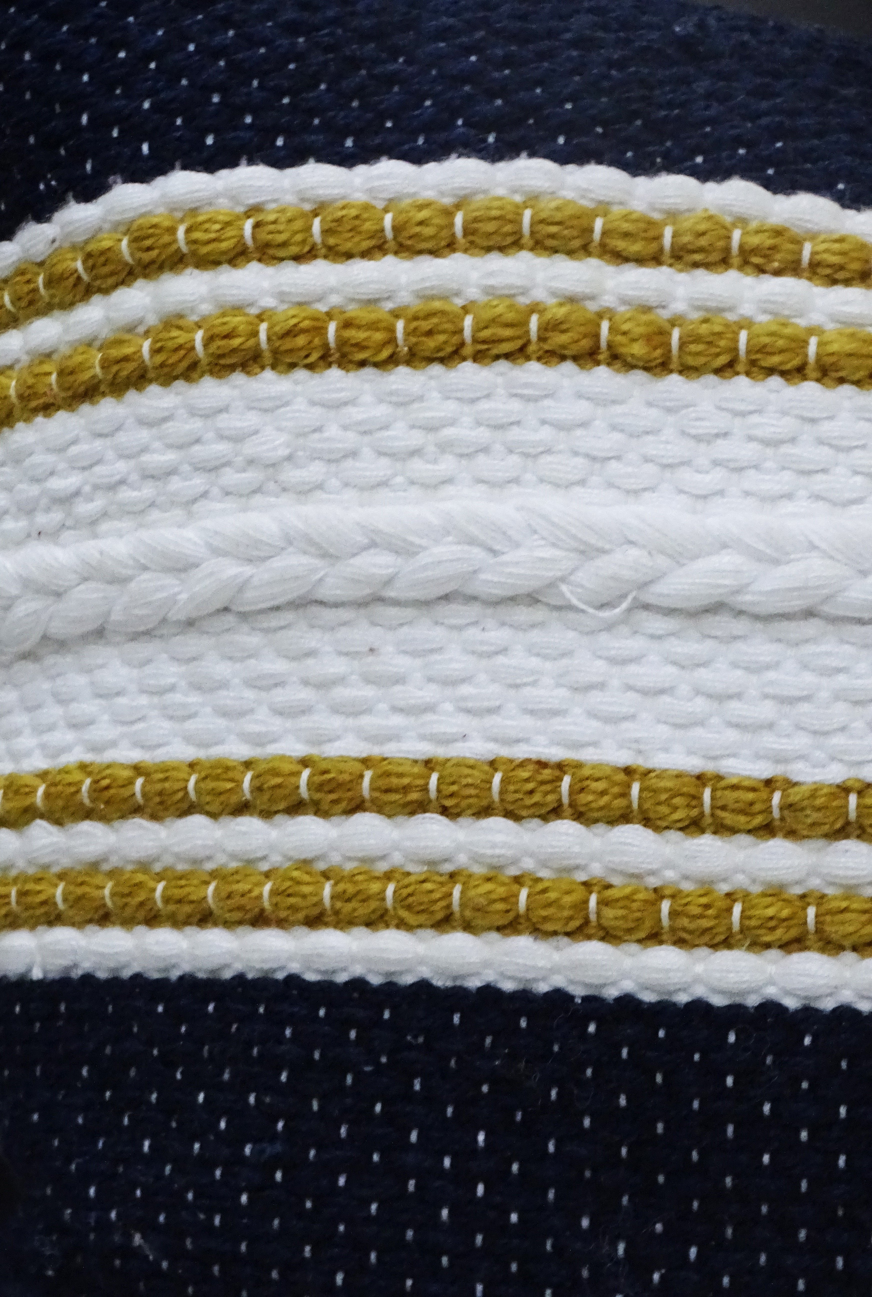 Honey and Navy Indoor/Outdoor Pillow - 18 x 18