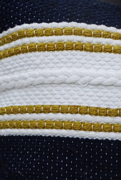 Honey and Navy Indoor/Outdoor Pillow - 18 x 18