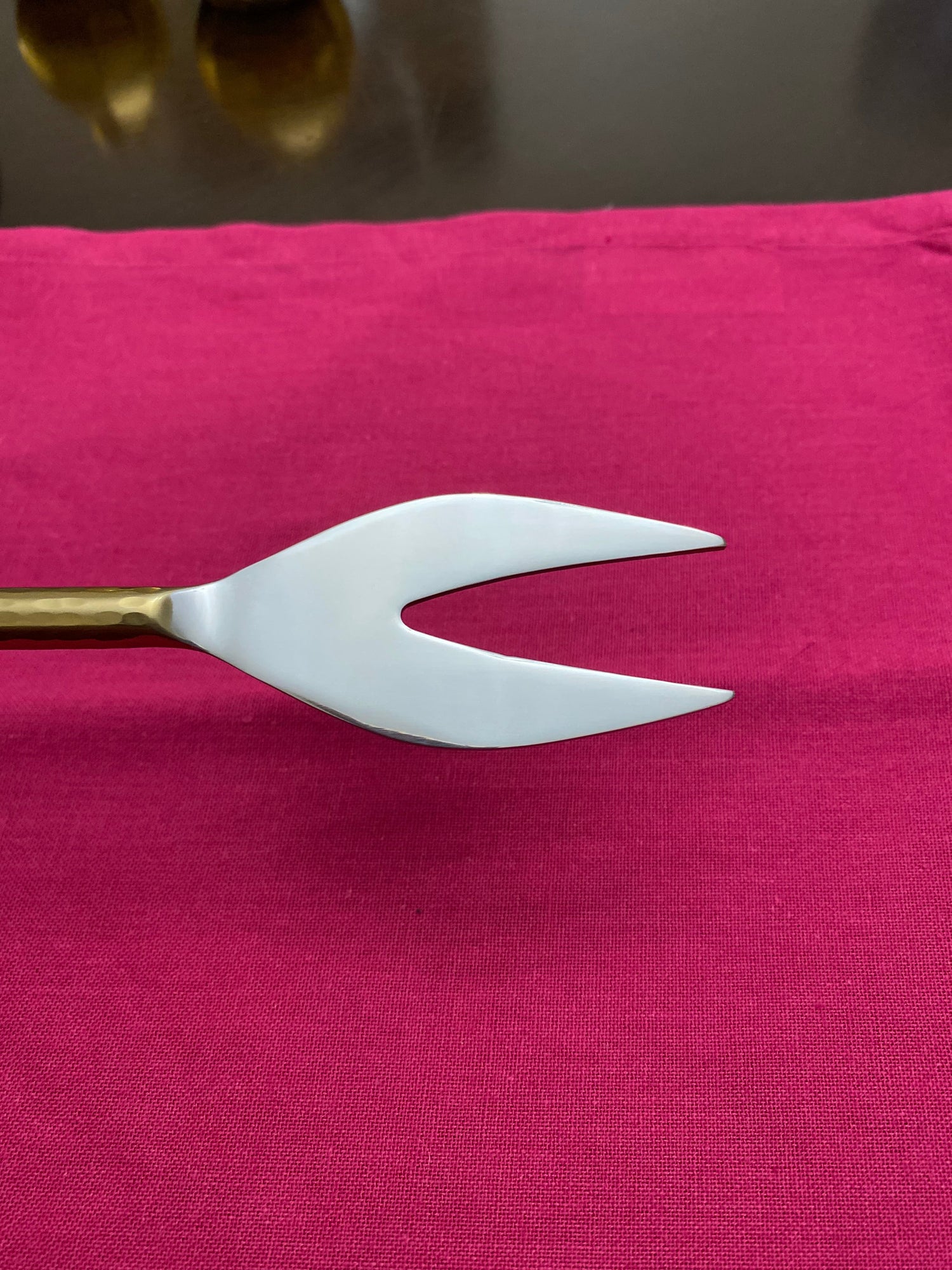 Set of 4 2-Toned Gold Handle Cheese Knives