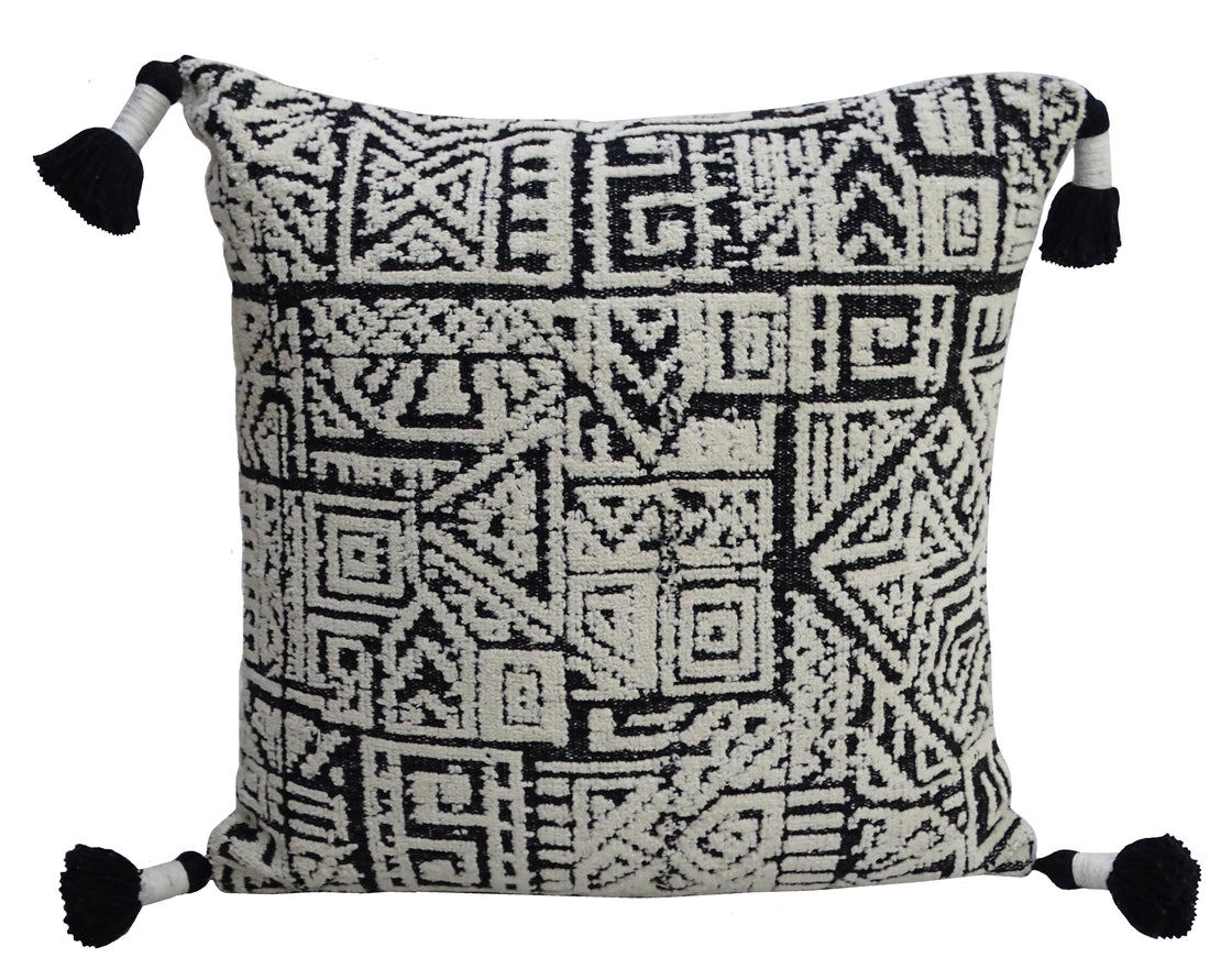 20" x 20" Aztec Throw Pillow with Tassels