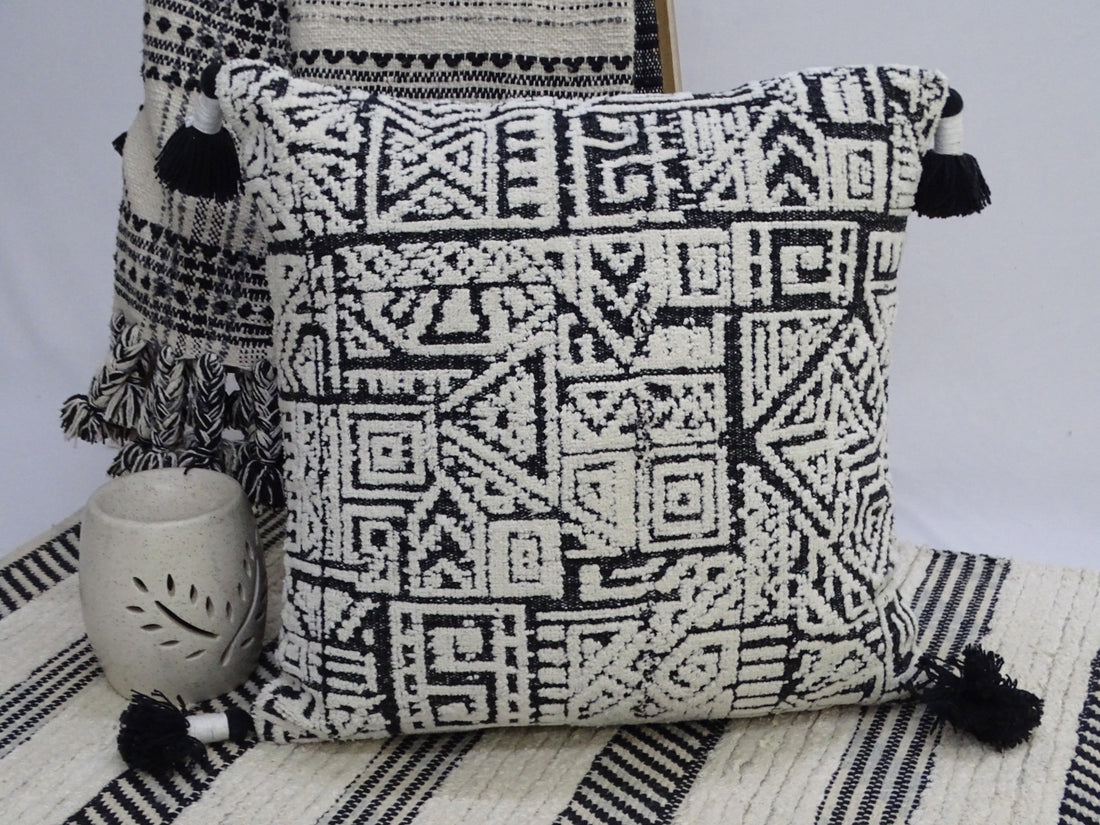 20" x 20" Aztec Throw Pillow with Tassels