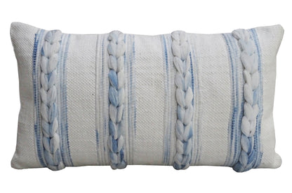 Handwoven Braided Pillow - 14"X 24"