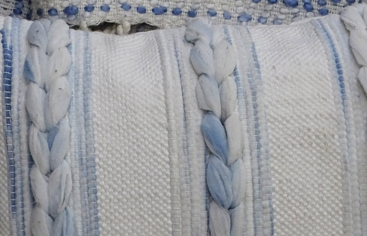 Handwoven Braided Pillow - 14"X 24"