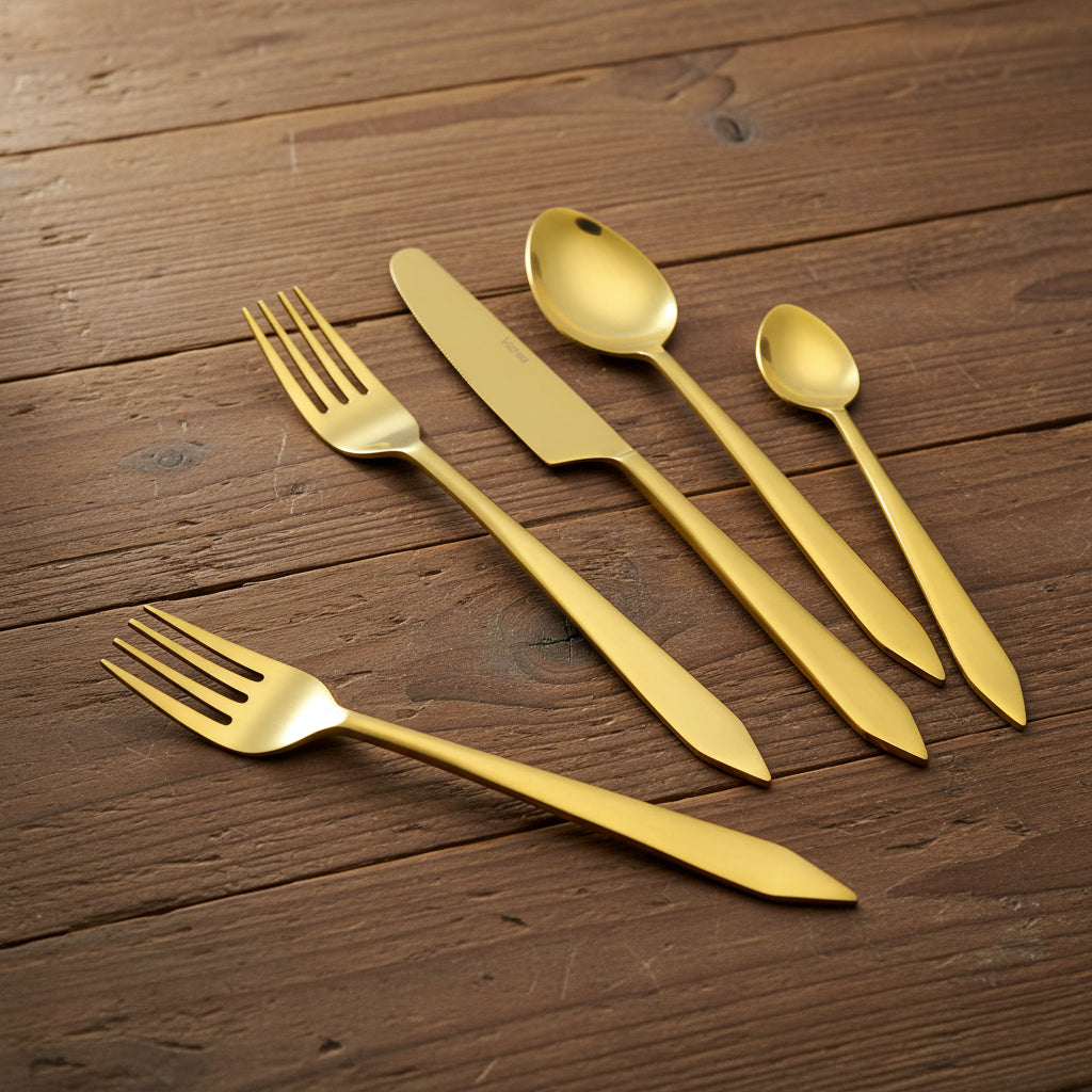 Gold Flatware Set - 20 Piece