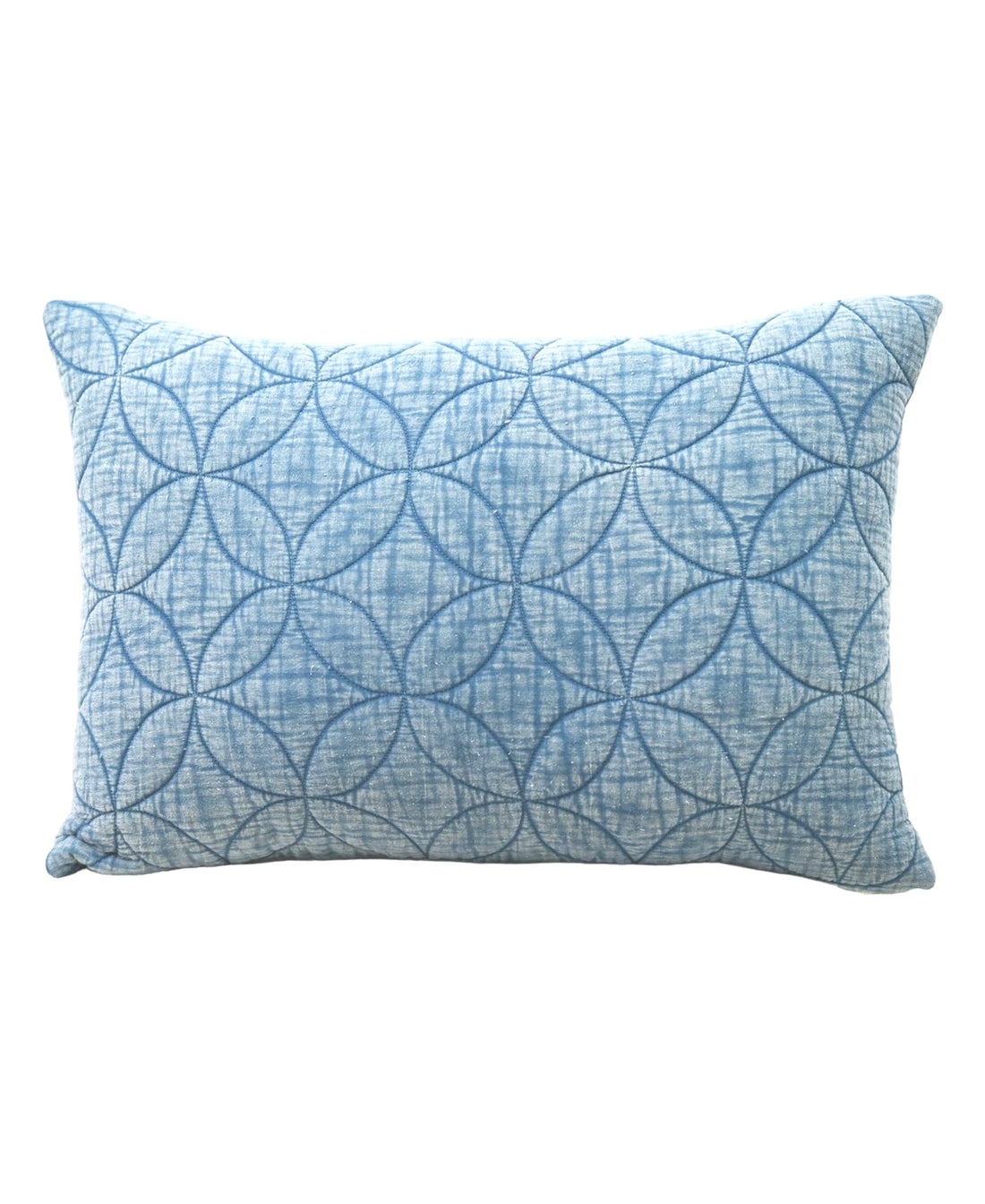 Skye Stonewashed Cotton Quilted Pillow - 14 x 20