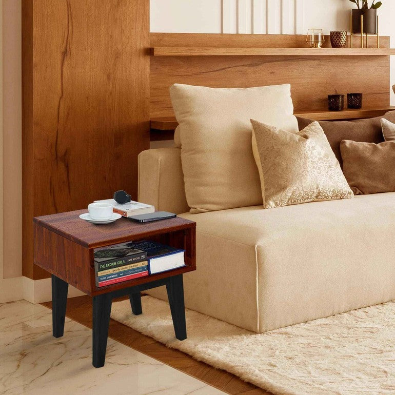Serena Solid Acacia Wood Nightstand - 6 Colors