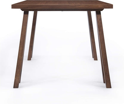 Mid Century A-Frame Dining Set - Walnut with Beige Upholstery