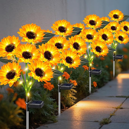 Sunflower Solar Lights - 4 Pack