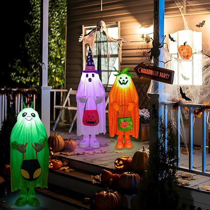 32" Light up Trick or Treater - Green Alien