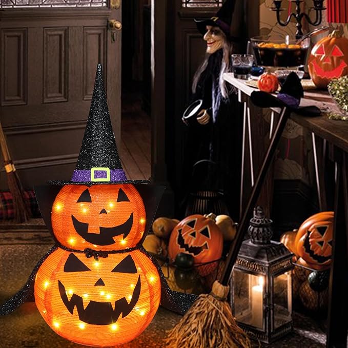 3FT LED Pop-Up Jack-O-Lantern Indoor\Outdoor Halloween Decor