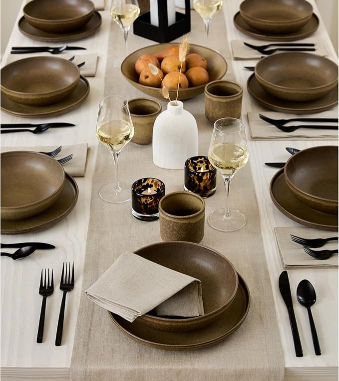 100% Pure Linen Table Runner - 14 x 36 Inch, Natural