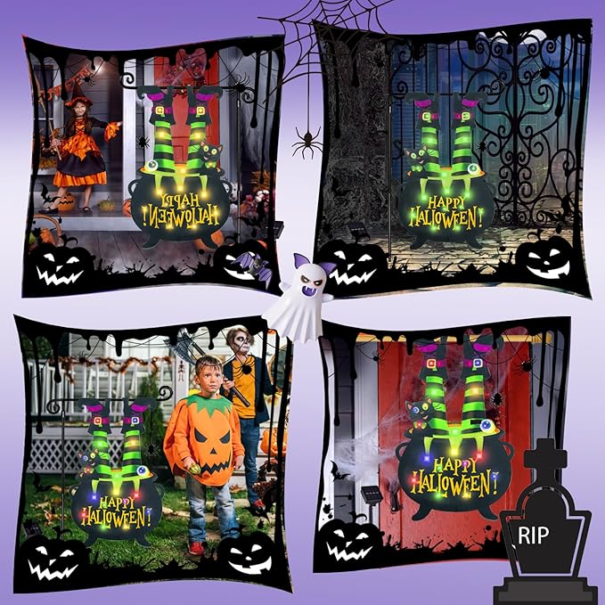 Solar LED Halloween Garden Flag - 12x18 Double Sided