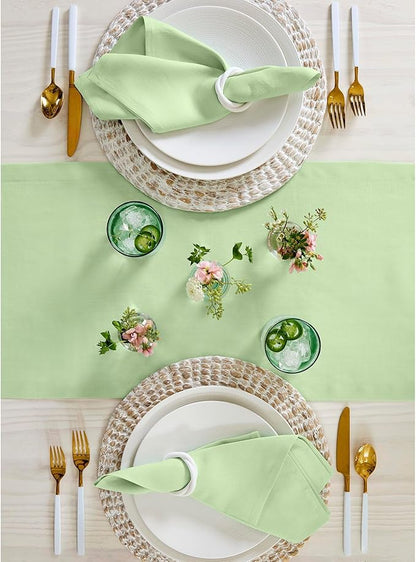 100% Pure Table Runner - 14 x 48 Inch, Lettuce Green