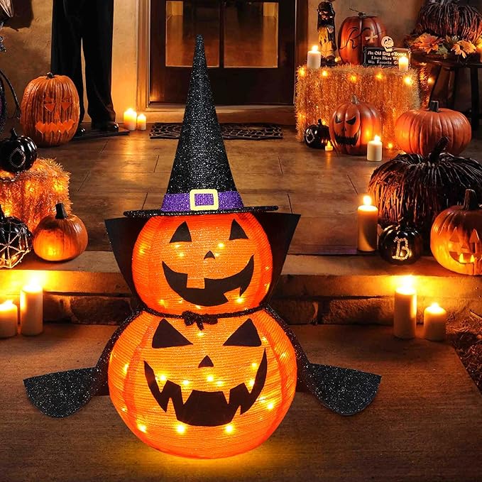 3FT LED Pop-Up Jack-O-Lantern Indoor\Outdoor Halloween Decor