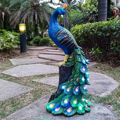 Solar LED Peacock Garden Sculpture