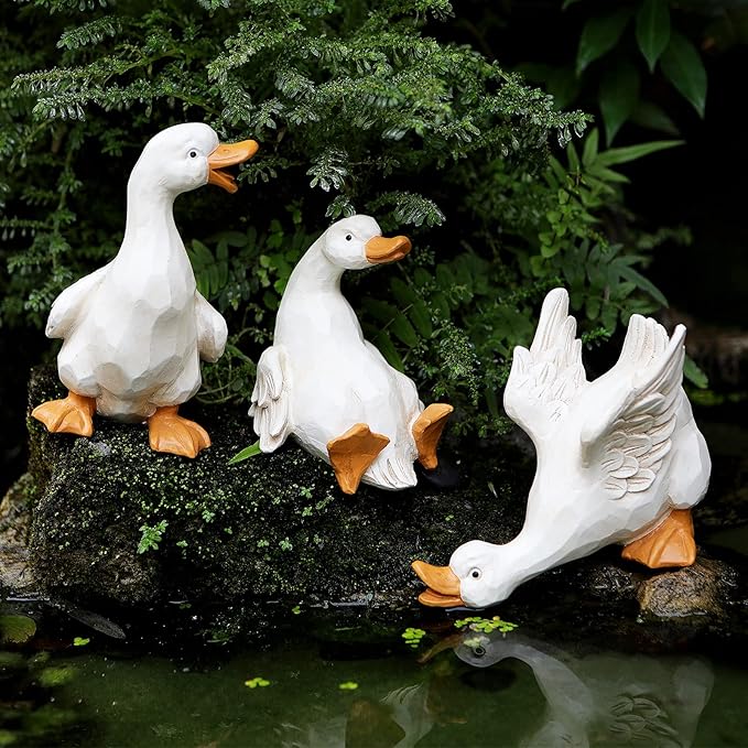 Duck Garden Sculptures - Set of 3