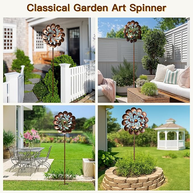 84 inch Copper Wind Sculpture/Spinner