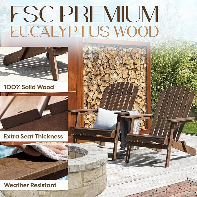 IDZO Outdoor Adirondack Chair - Set of 2