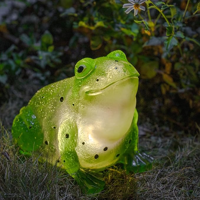 Solar Garden Frog