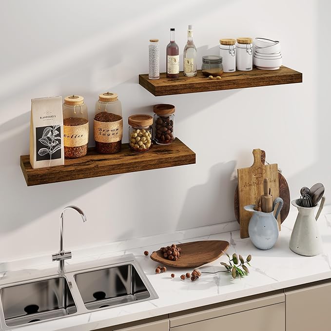 Set of 2 Rustic Floating Shelves - 36"
