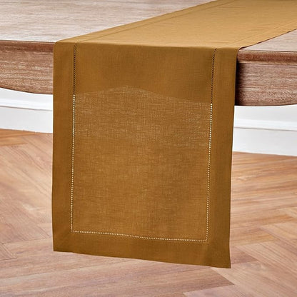100% Pure Linen 14 x 90 Inch Table Runner - Brown Sugar