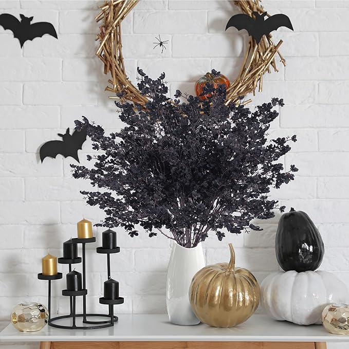 Black Babys Breath Artificial Stems - 15 Piece