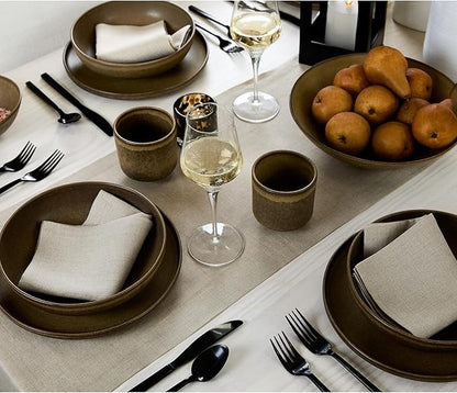 100% Pure Linen Table Runner - 14 x 36 Inch, Natural