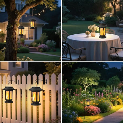 4 Pack Flickering Flameless Solar Lanterns