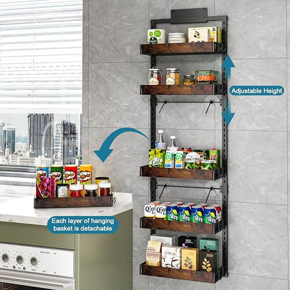 Over the Door Pantry Organizer -  6 Tiers
