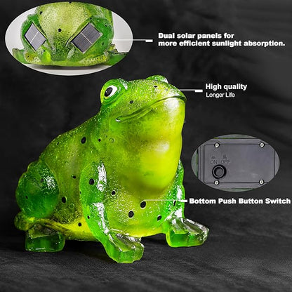 Solar Garden Frog