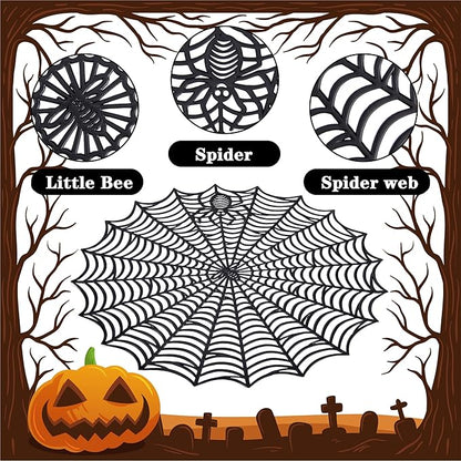 Set of 6 Halloween Spider Web Placemats - 15"