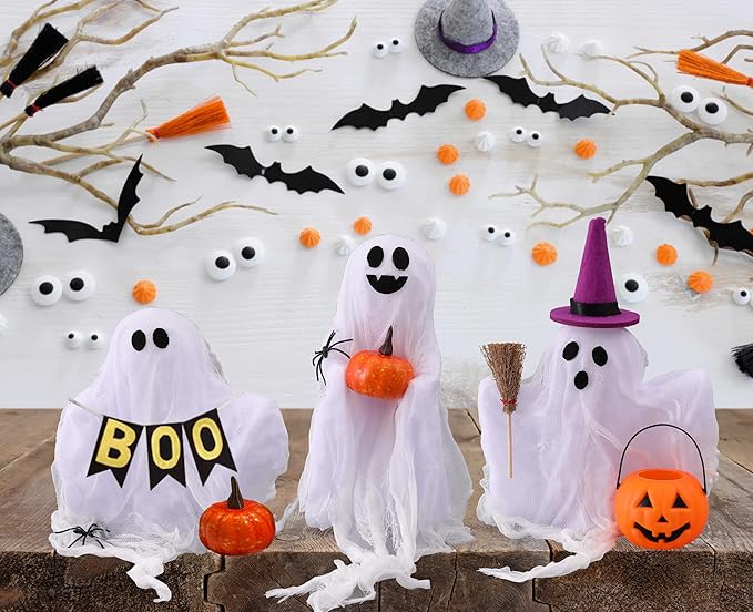 Set of 3 Cute Spooky DIY Ghosts Crafts