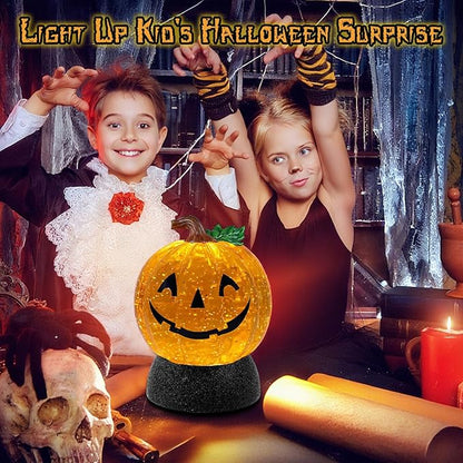 Battery Operated/USB Powered Musical Snow Globe - Halloween Pumpkin
