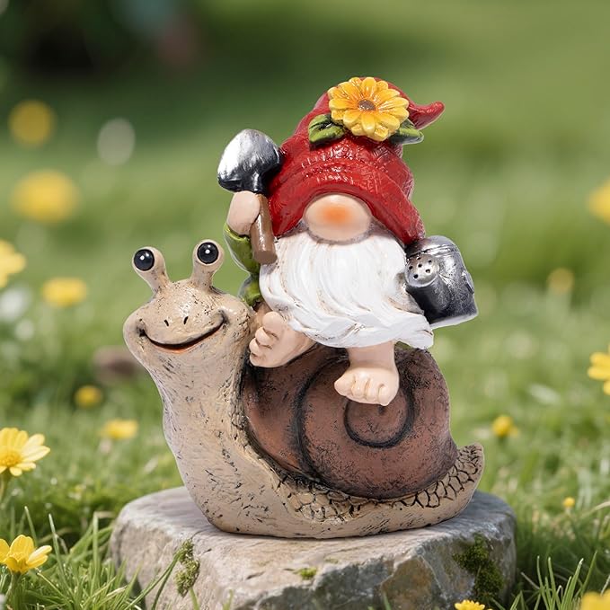 Garden Gnome Sculpture - Snail