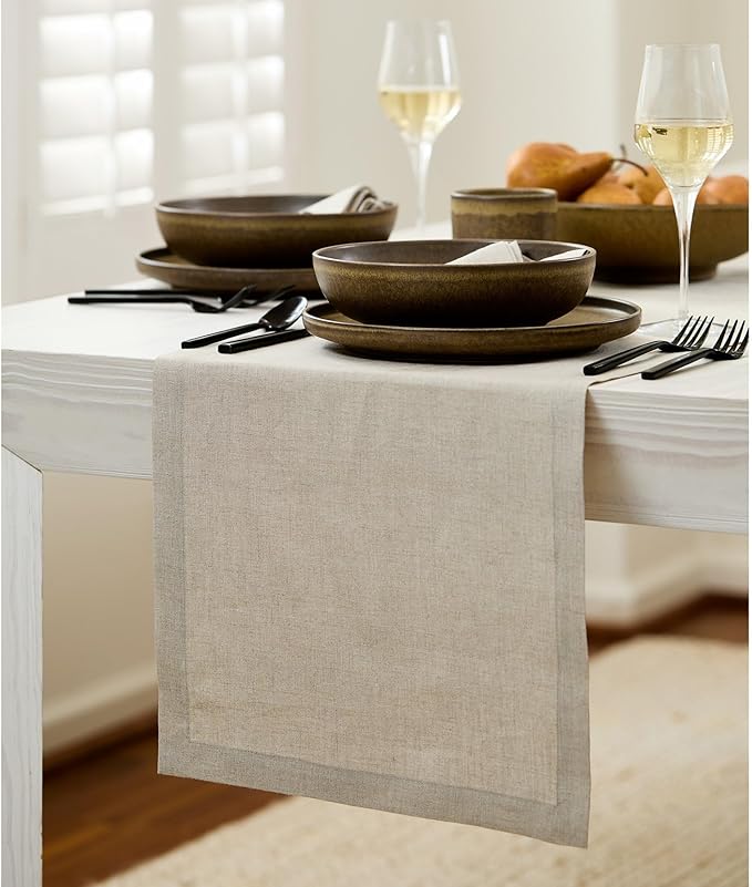 100% Pure Linen Dining Table Runner 14 x 72 Inch