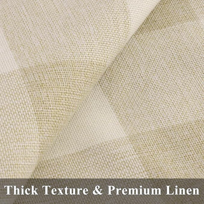 Set of 2 Buffalo Check Pillow Covers - 18x18, Beige