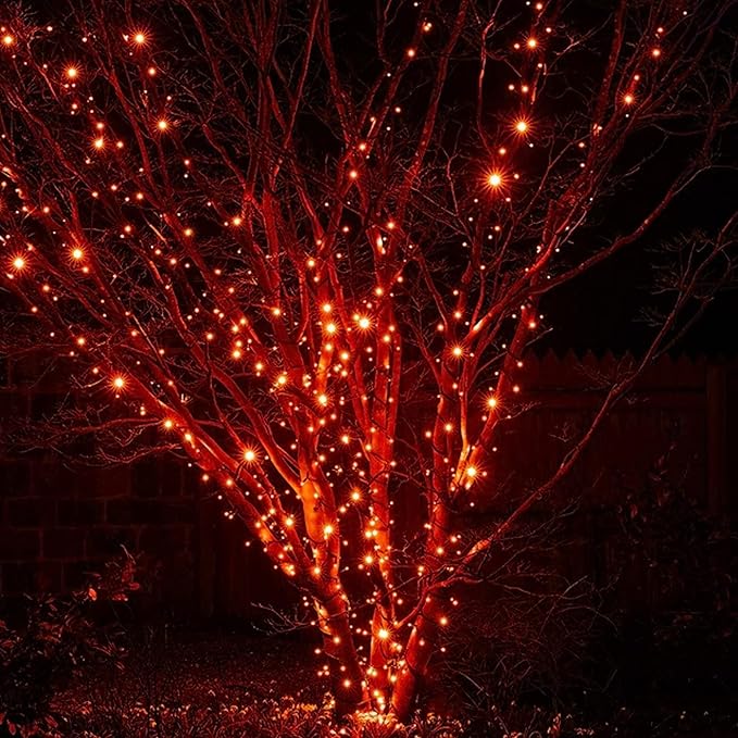 100FT Connectable String Lights with 8 Lighting Modes - Orange