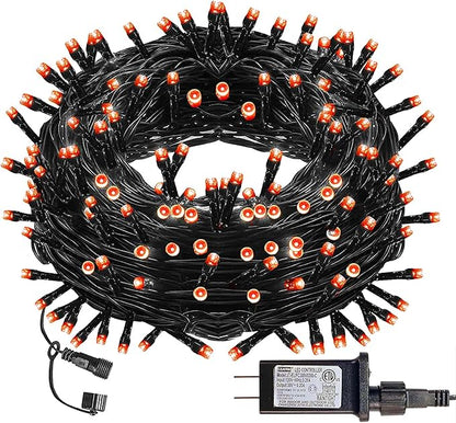 100FT Connectable String Lights with 8 Lighting Modes - Orange