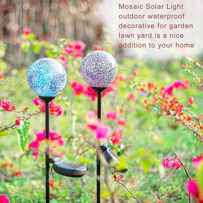 VCUTEKA Solar LED Mosaic Lights - 2 Pack