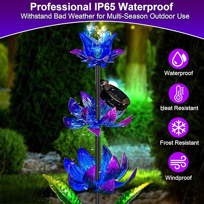 63 Inch Metal Wind Spinner with LED Lights