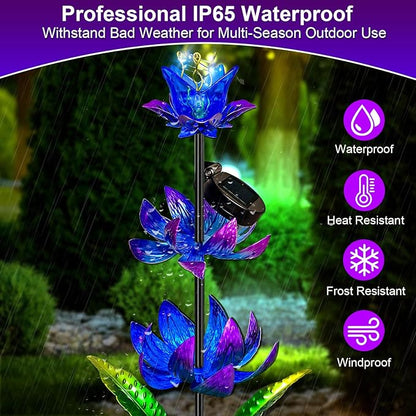 63 Inch Metal Wind Spinner with LED Lights
