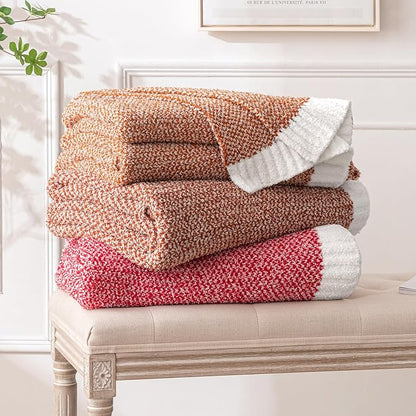 MIULEE Super Soft Throw Blanket in Red
