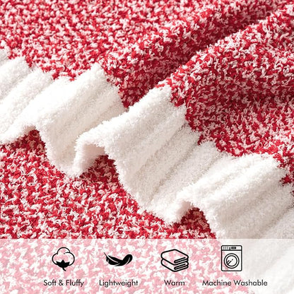 MIULEE Super Soft Throw Blanket in Red