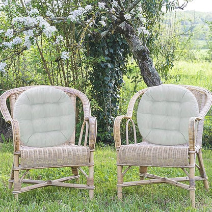 Tiita Striped Beige Round Inddoor/Outdoor Cushions - 2 pack, 22"