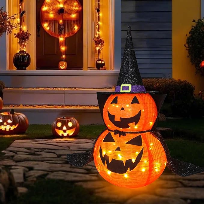 3FT LED Pop-Up Jack-O-Lantern Indoor\Outdoor Halloween Decor
