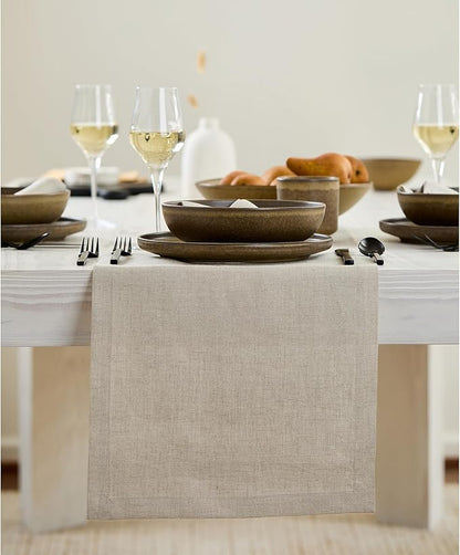 100% Pure Linen Dining Table Runner 14 x 72 Inch